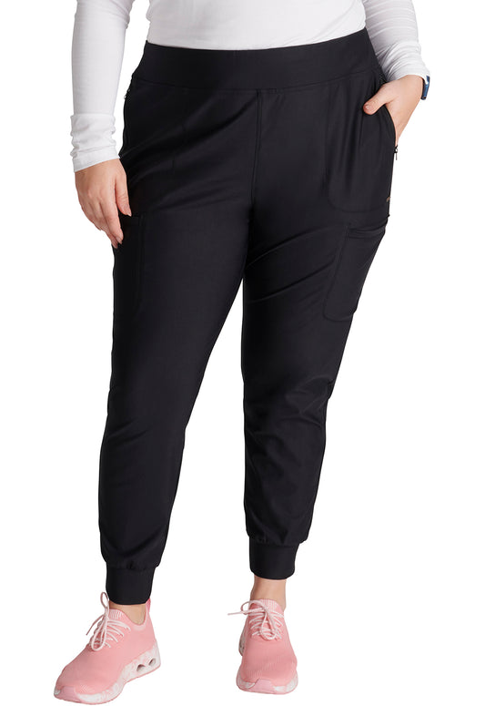 Cherokee Form Women's Mid Rise Tapered Leg Drawstring Jogger