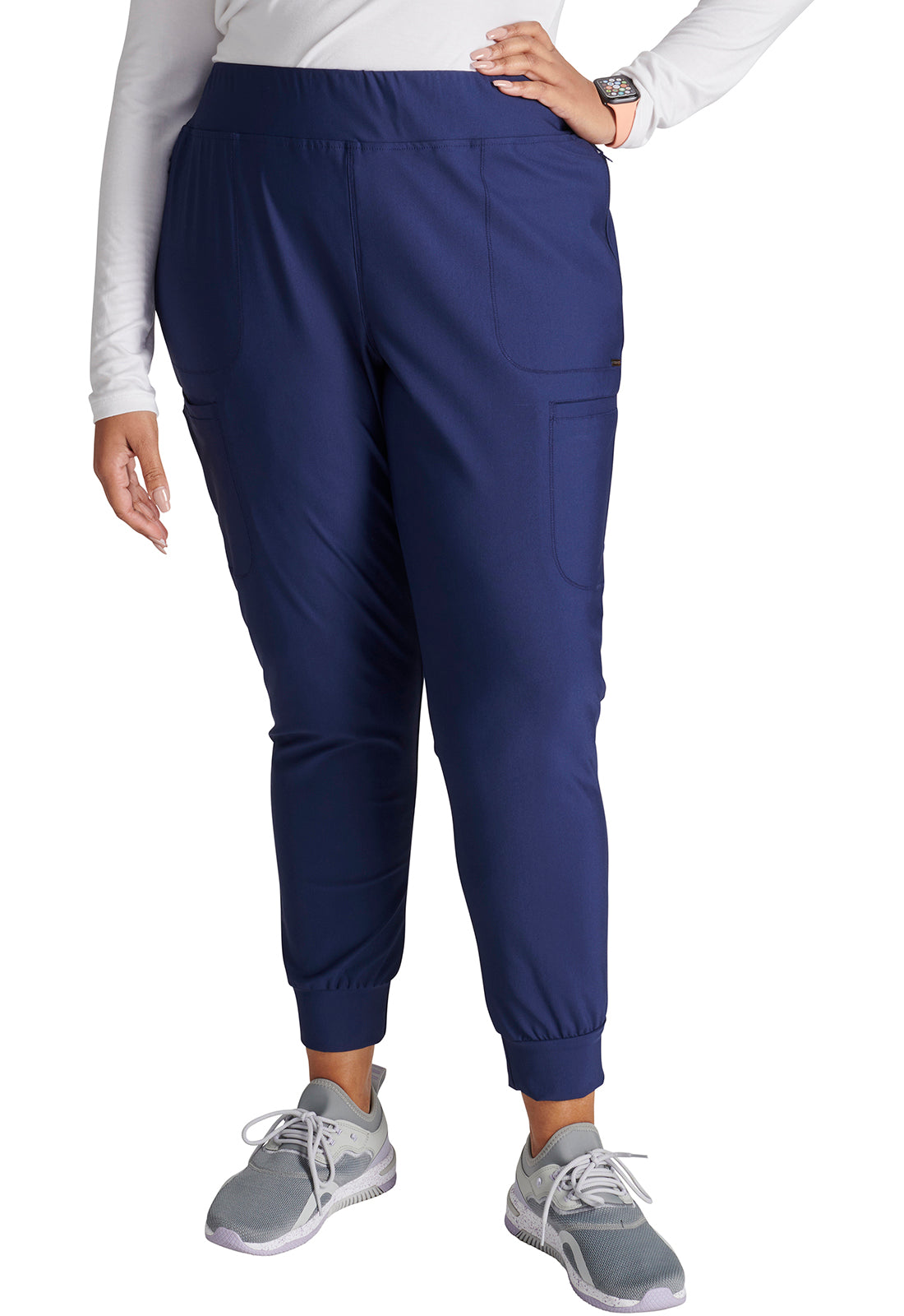 Cherokee Form Women's Mid Rise Tapered Leg Drawstring Jogger