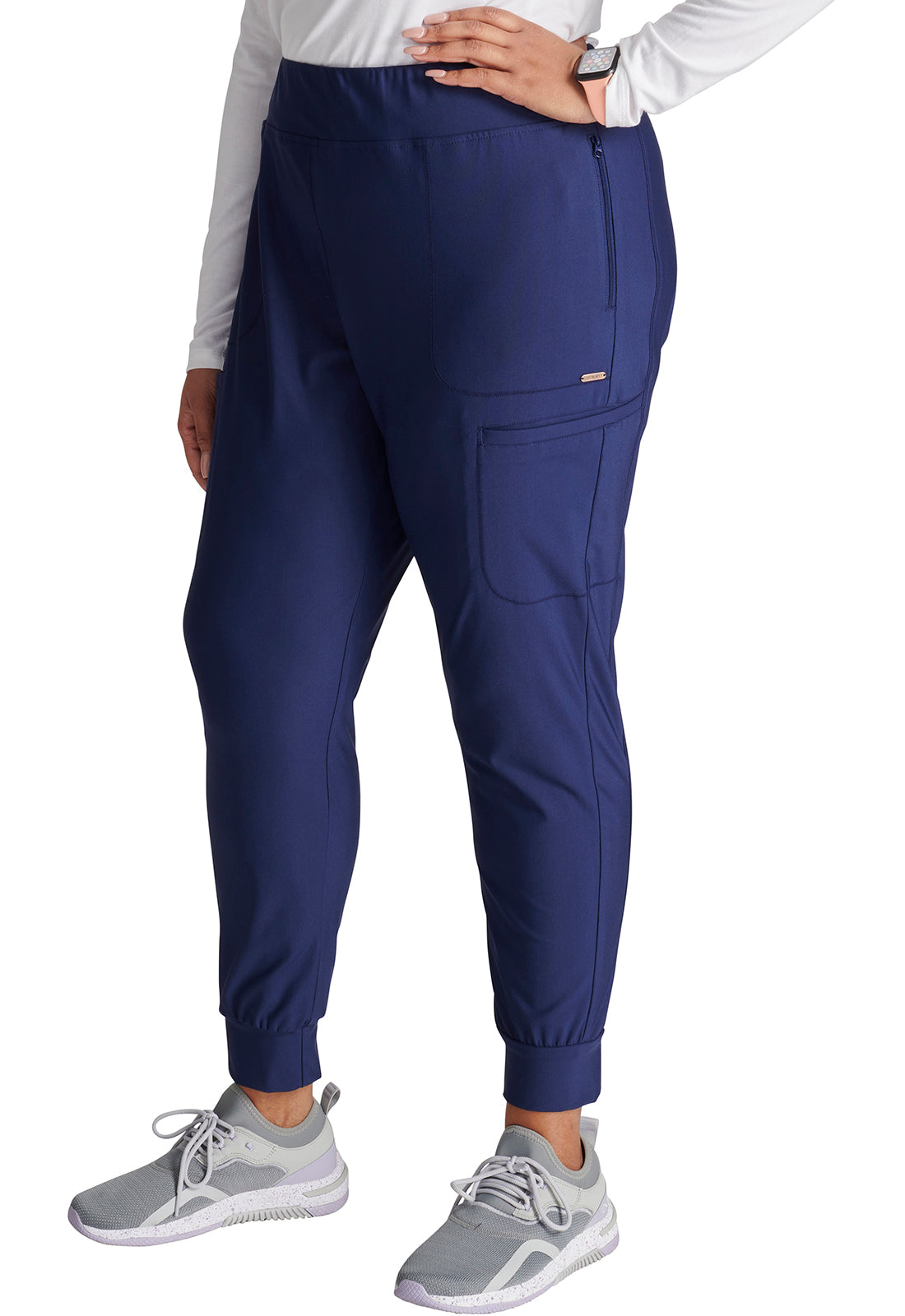 Cherokee Form Women's Mid Rise Tapered Leg Drawstring Jogger