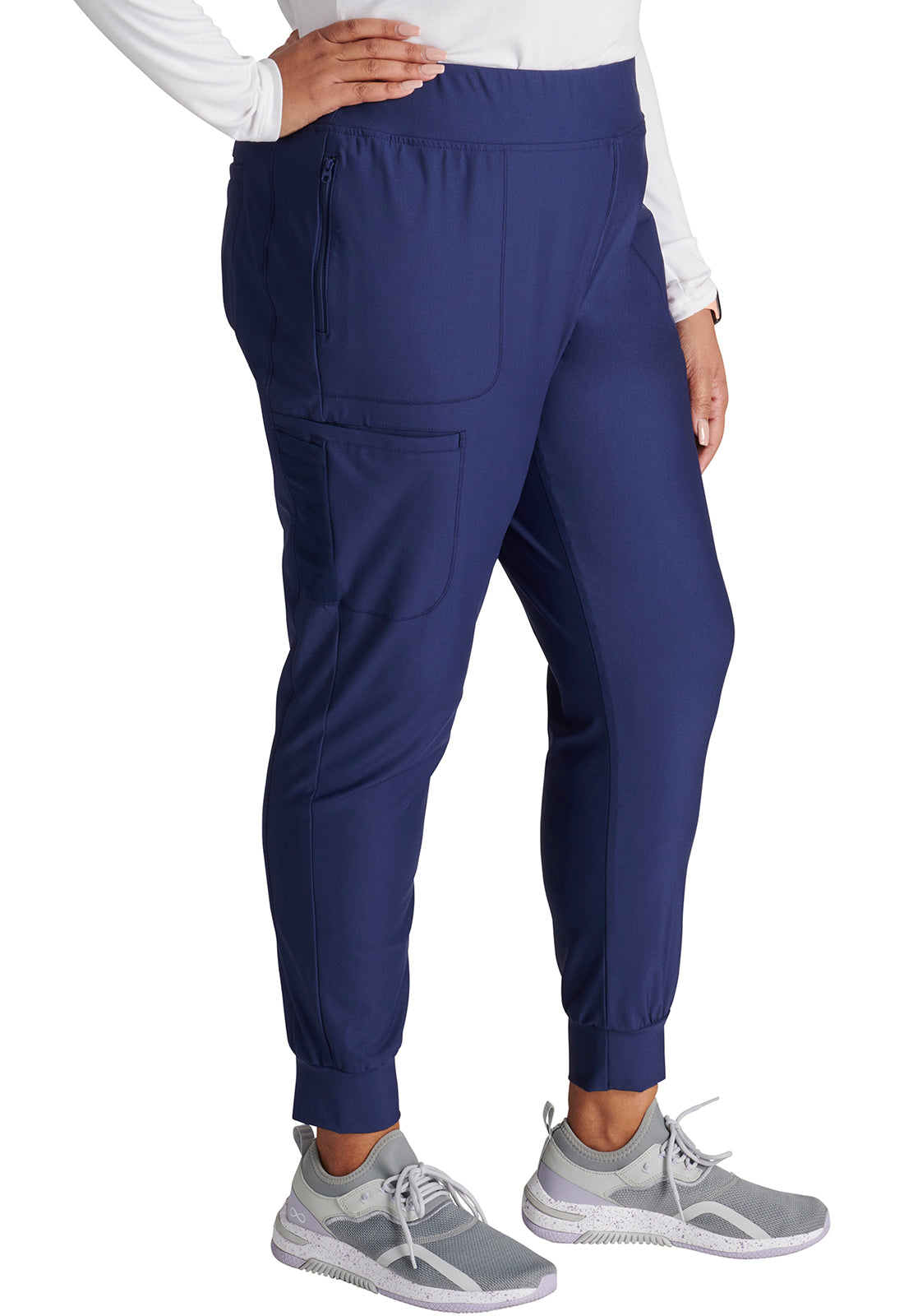 Cherokee Form Women's Mid Rise Tapered Leg Drawstring Jogger