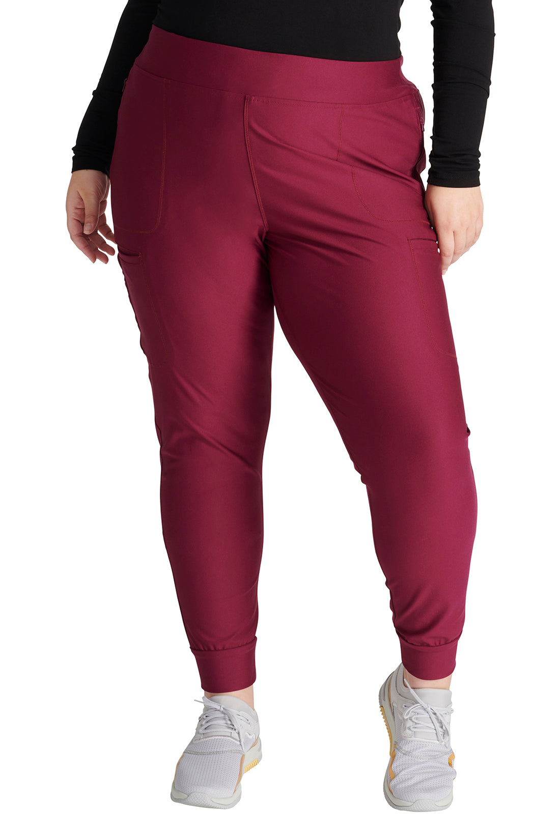 Cherokee Form Women's Mid Rise Tapered Leg Drawstring Jogger