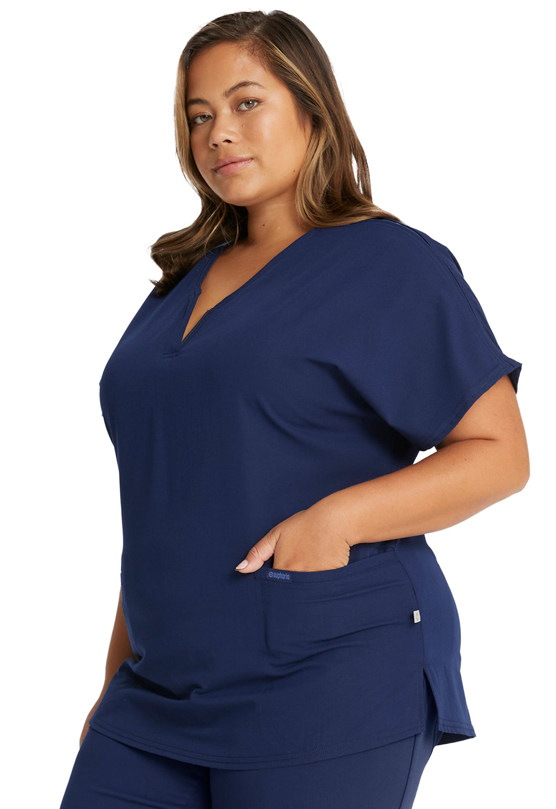 Cherokee Euphoria Women's Zip V-Neck Top