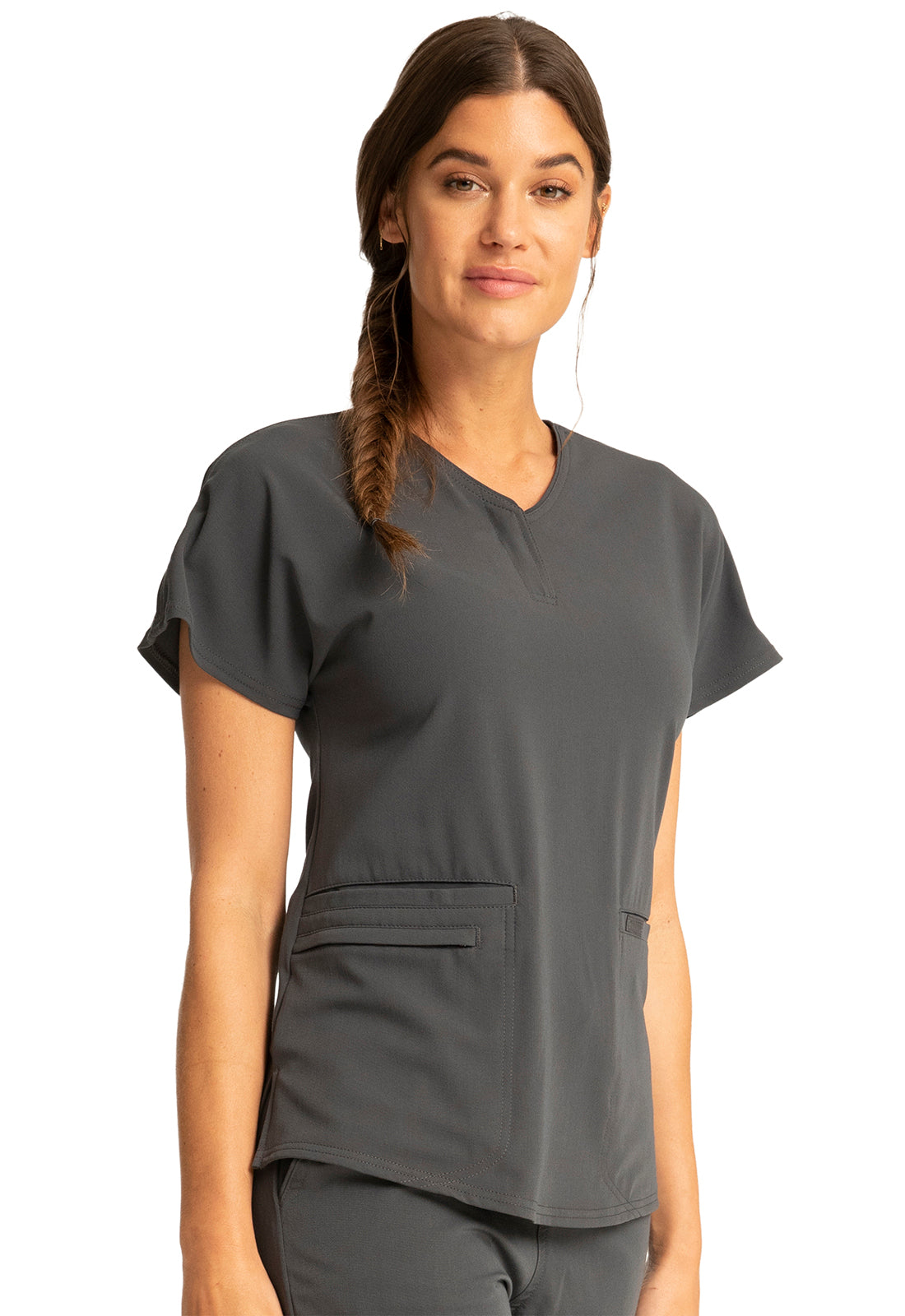 Cherokee Euphoria Women's Zip V-Neck Top