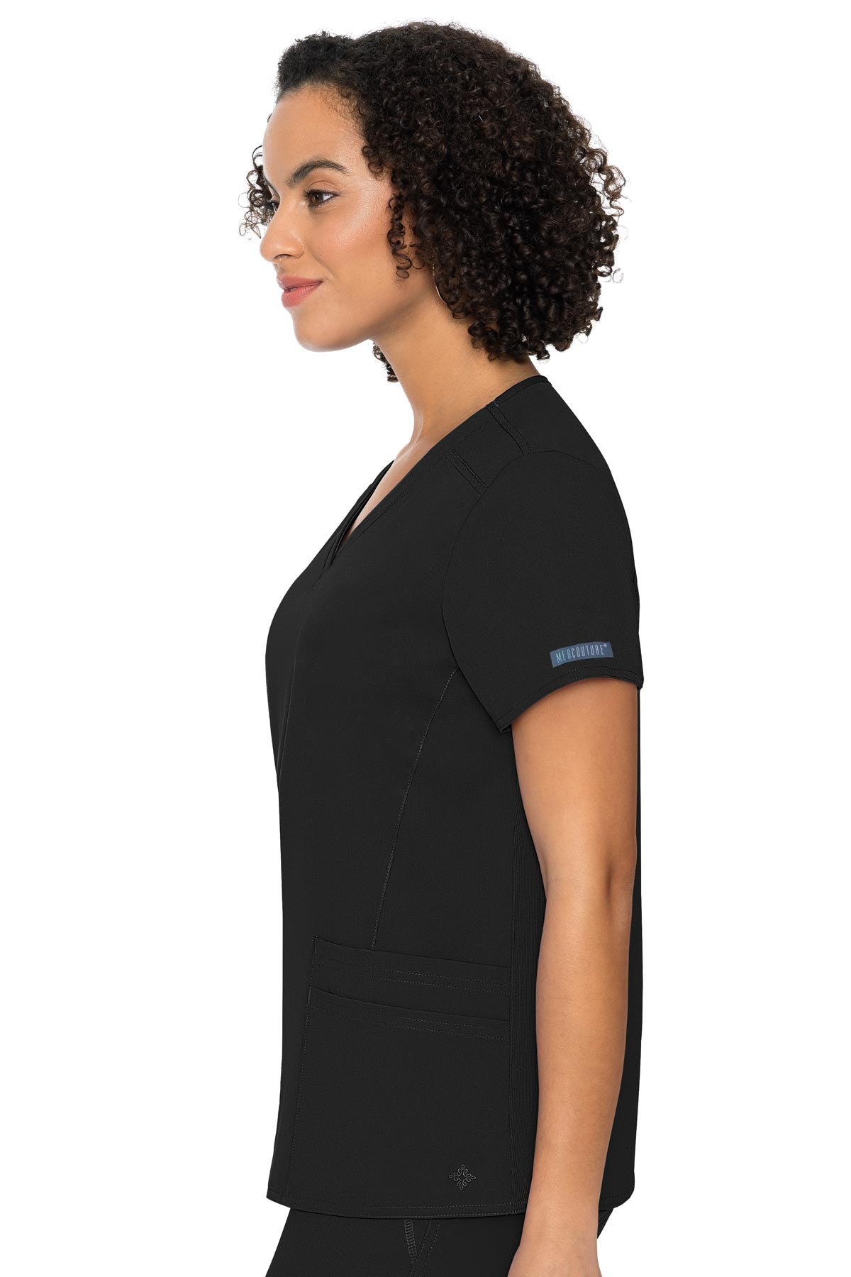 MedCouture Touch Women's V-neck Knit Back Top