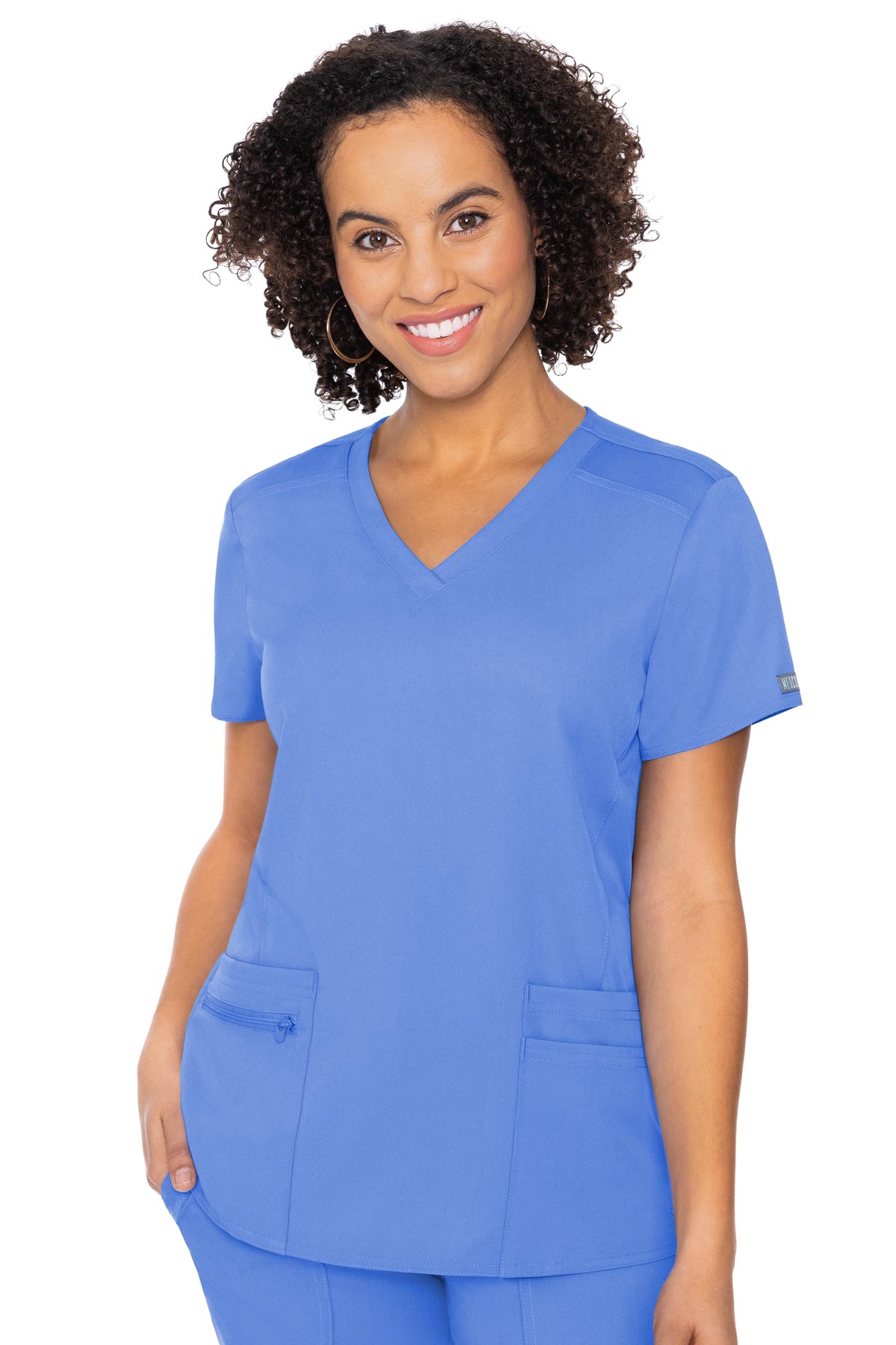 MedCouture Touch Women's V-neck Knit Back Top