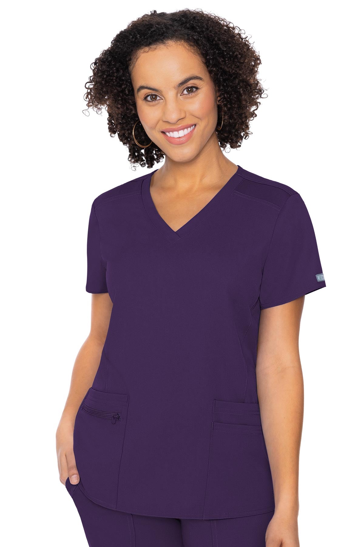 MedCouture Touch Women's V-neck Knit Back Top