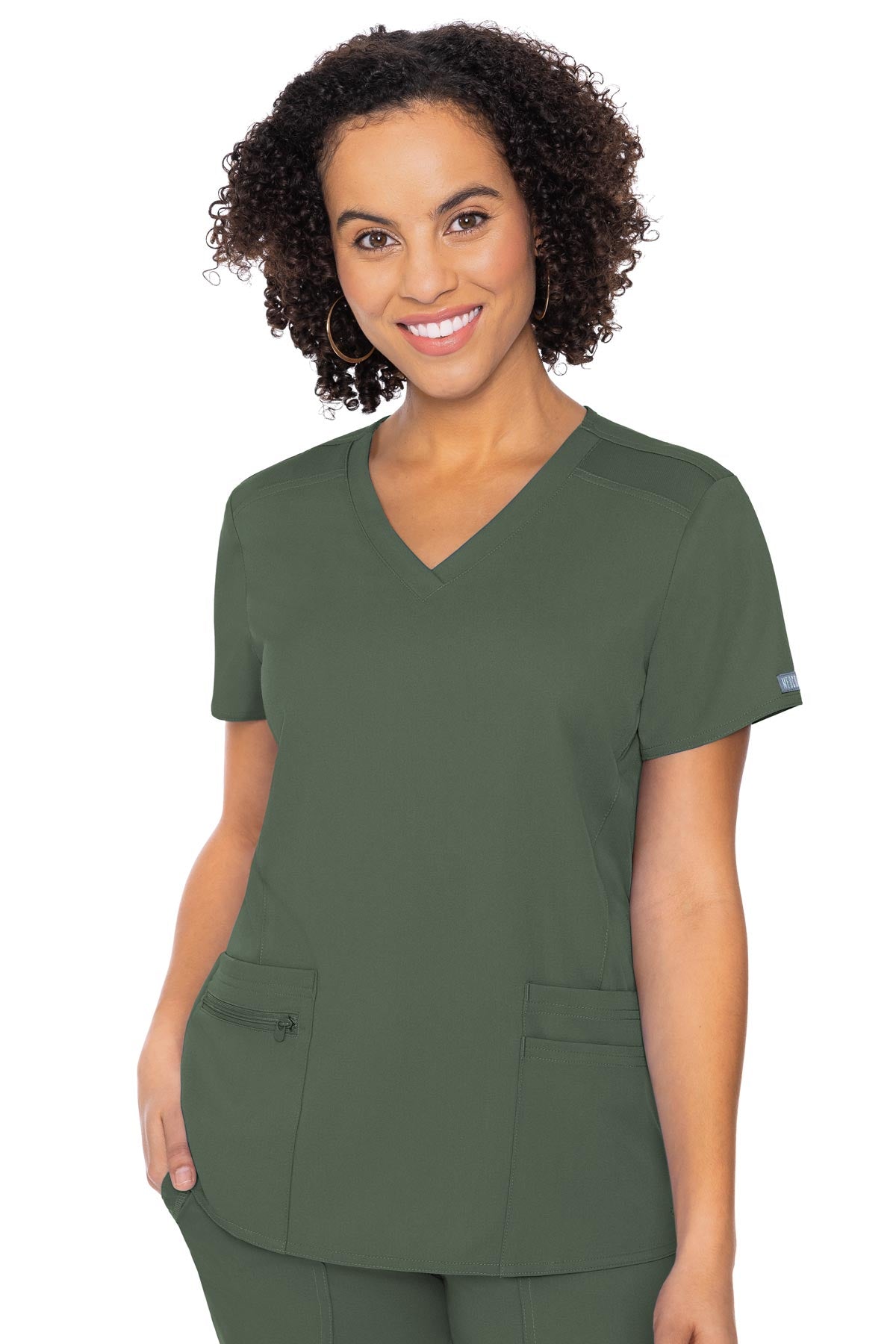MedCouture Touch Women's V-neck Knit Back Top