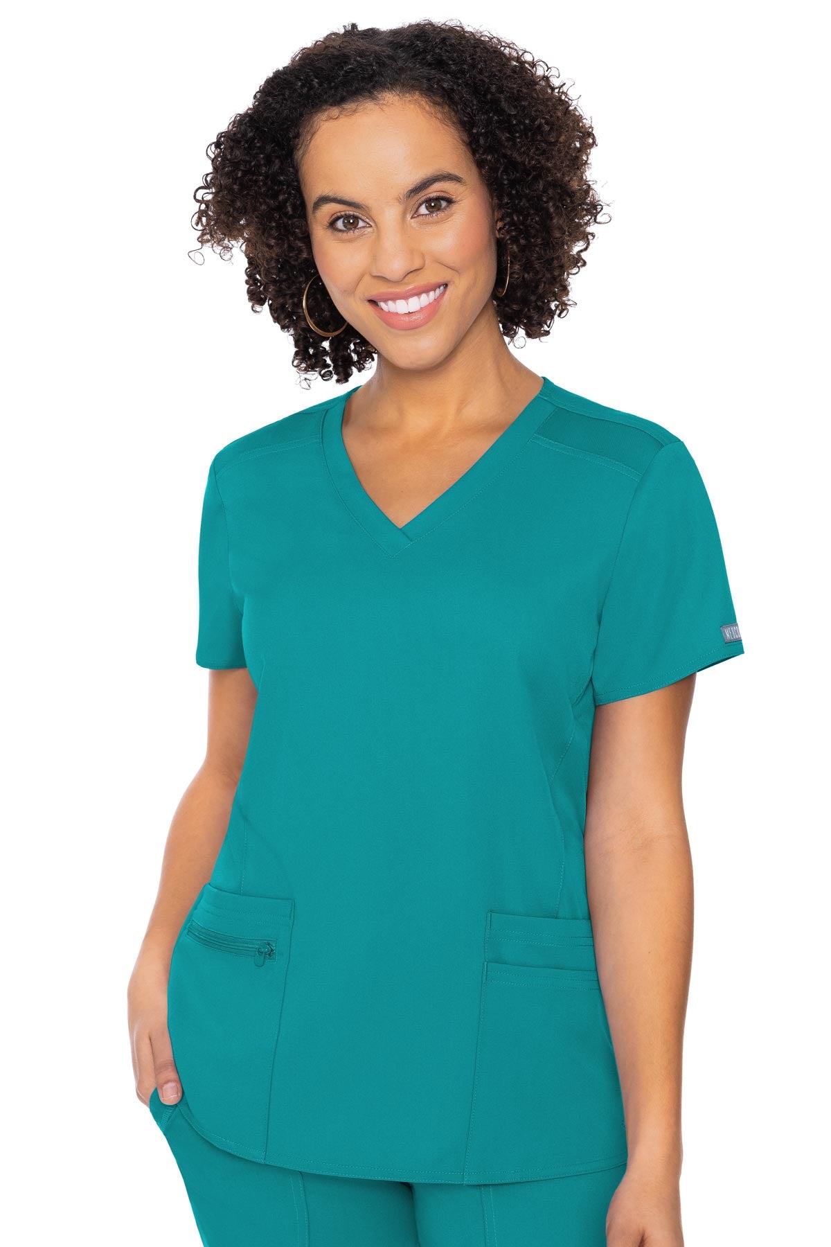 MedCouture Touch Women's V-neck Knit Back Top