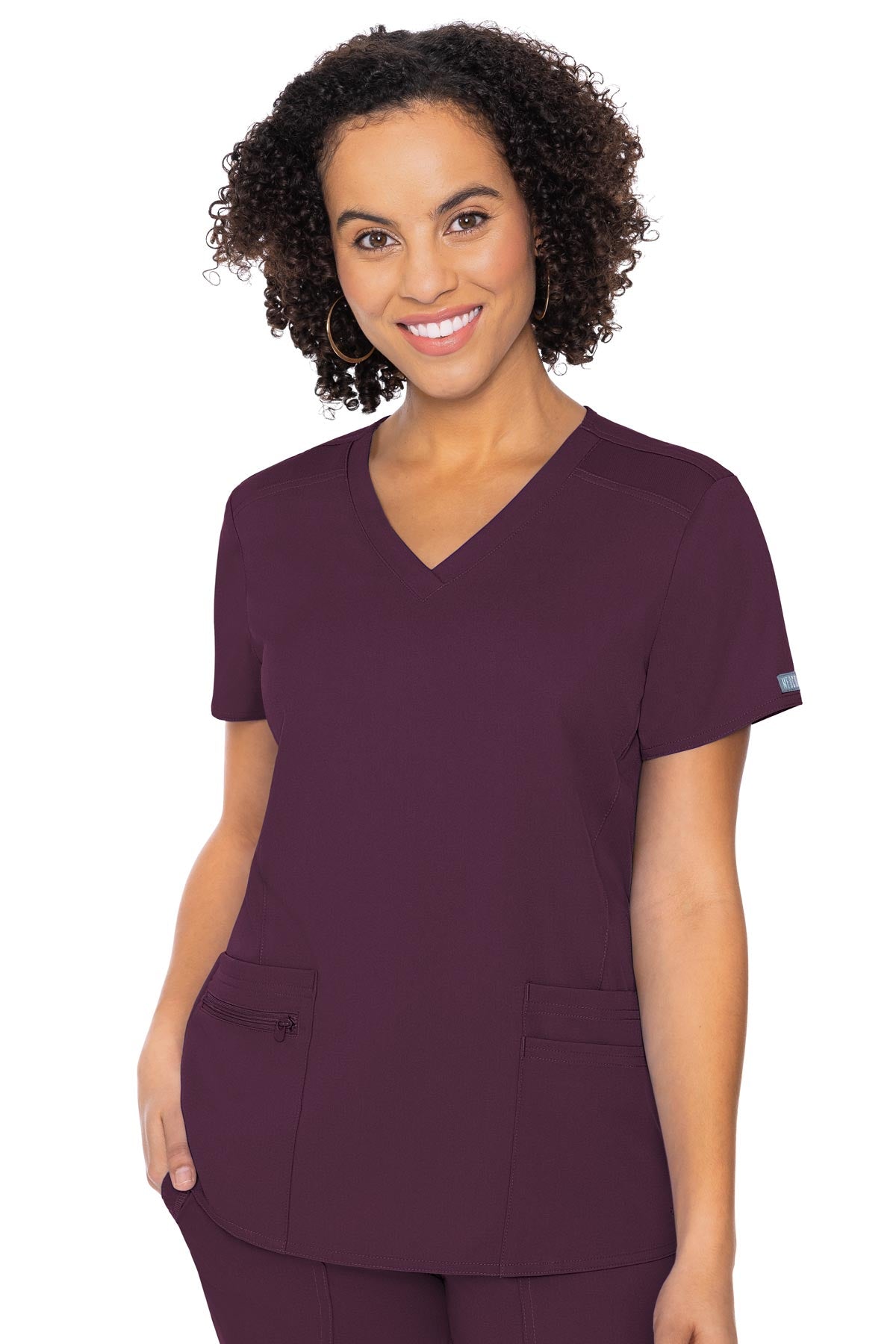 MedCouture Touch Women's V-neck Knit Back Top