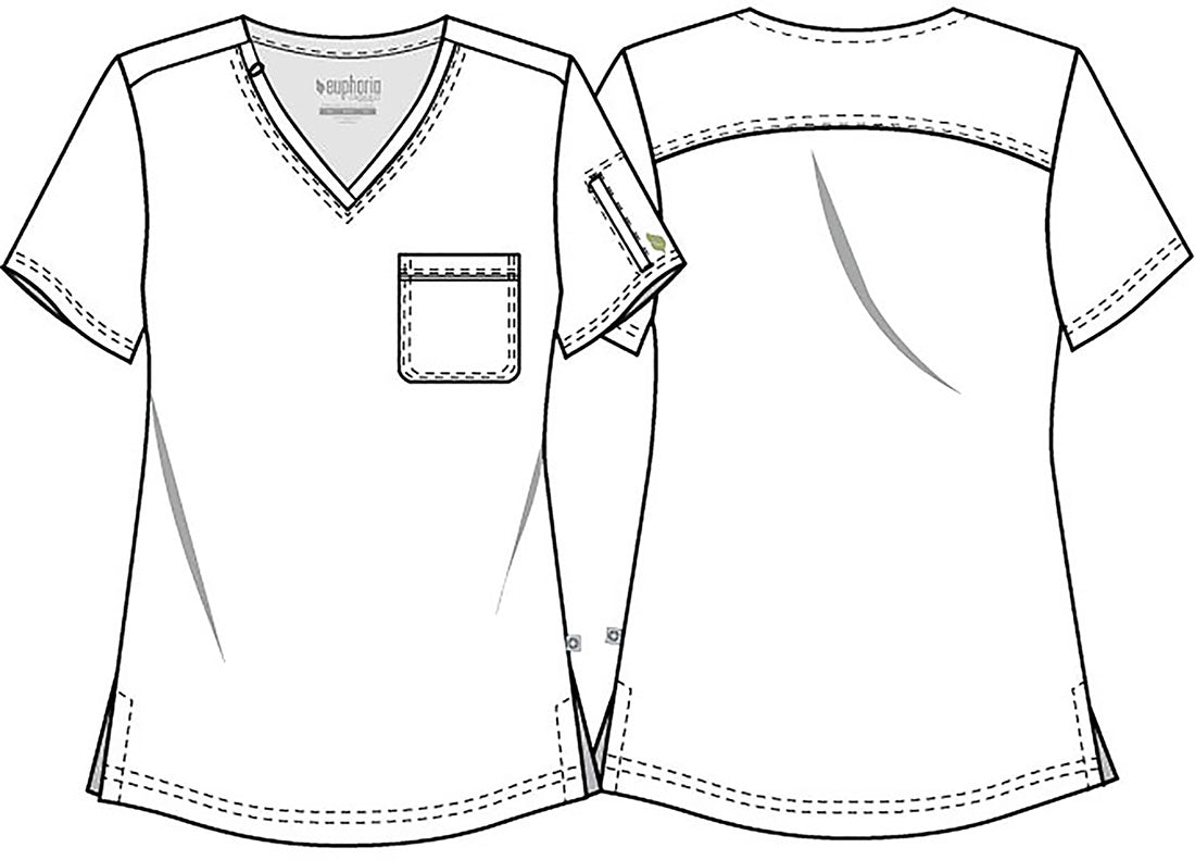 Cherokee Euphoria Women's Tuckable V-Neck Top