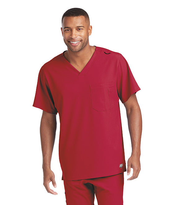 Skechers Men's V-Neck Cargo Pocket Scrub Top