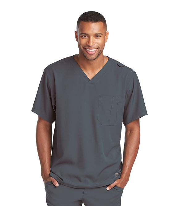 Skechers Men's V-Neck Cargo Pocket Scrub Top