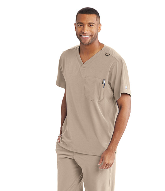 Skechers Men's V-Neck Cargo Pocket Scrub Top