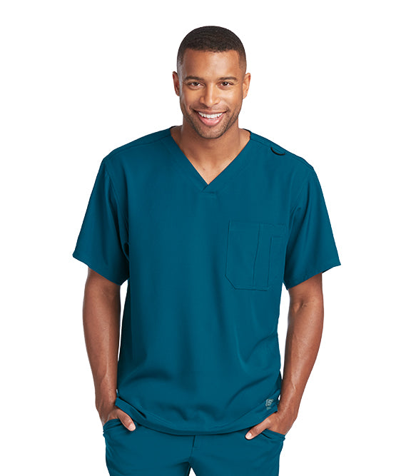 Skechers Men's V-Neck Cargo Pocket Scrub Top