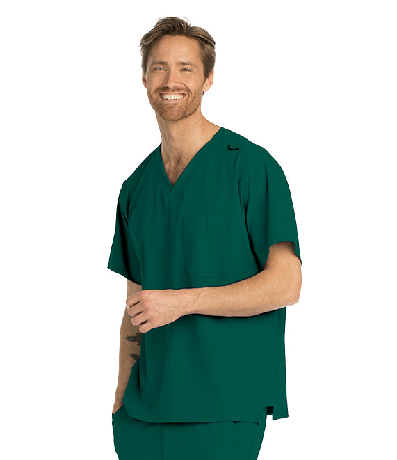 Skechers Men's V-Neck Cargo Pocket Scrub Top