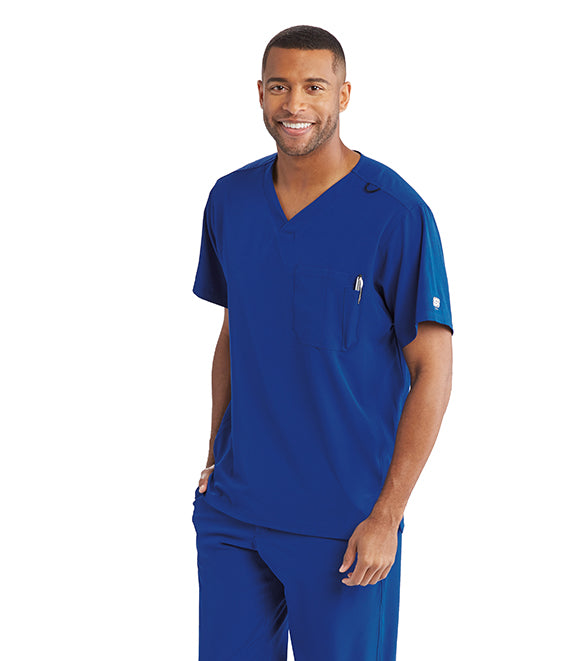 Skechers Men's V-Neck Cargo Pocket Scrub Top