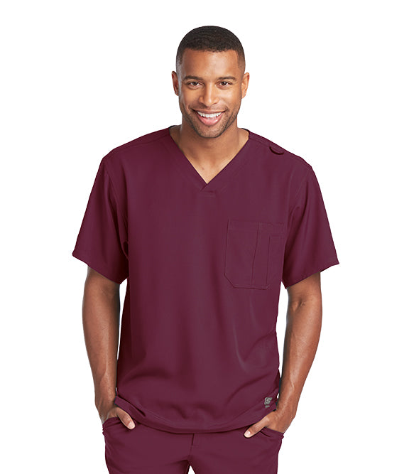 Skechers Men's V-Neck Cargo Pocket Scrub Top